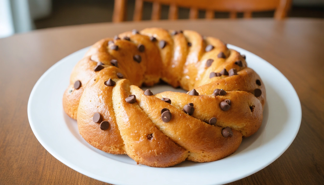 ciambella con gocce di cioccolato